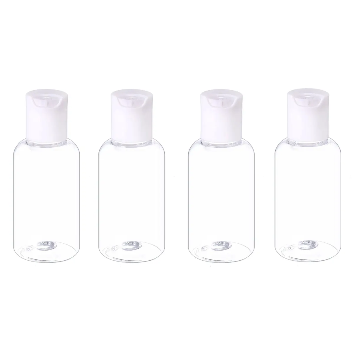 4 Reiseflaschen à 75 ml mit Kappe