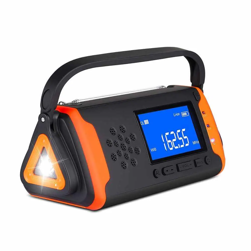 TRIANGL Kurbelradio mit Solarpanel 4000 mAh